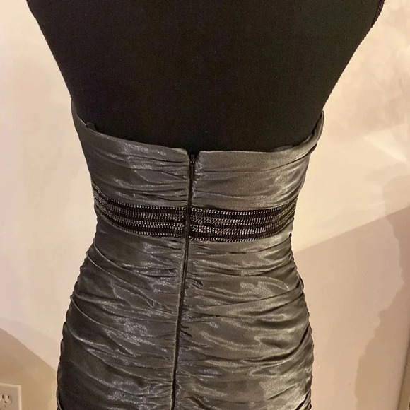 Carmen Marc Volvo metallic strapless dress size 4 - Picture 5 of 6